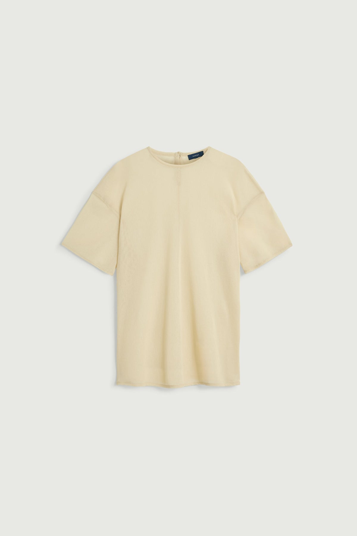 Tee-shirt en résille de coton semi-transparente