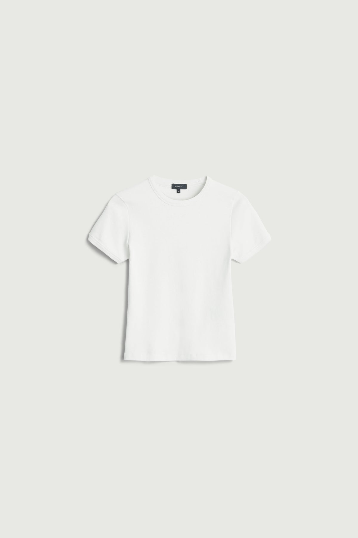 Tee-shirt brodé Soeur à petites côtes