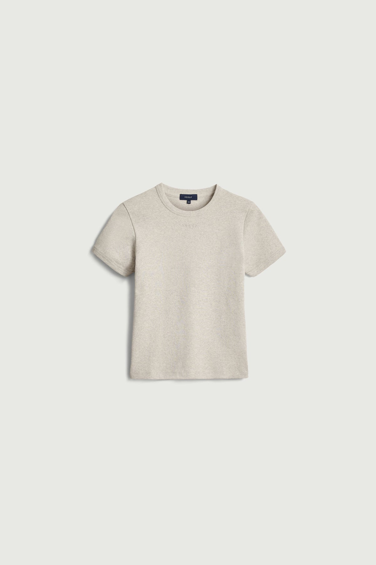 Tee-shirt brodé Soeur à petites côtes