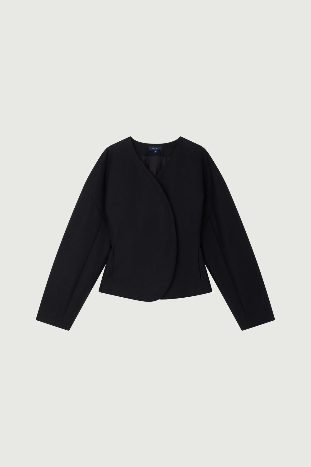 Veste courte en coton et lin