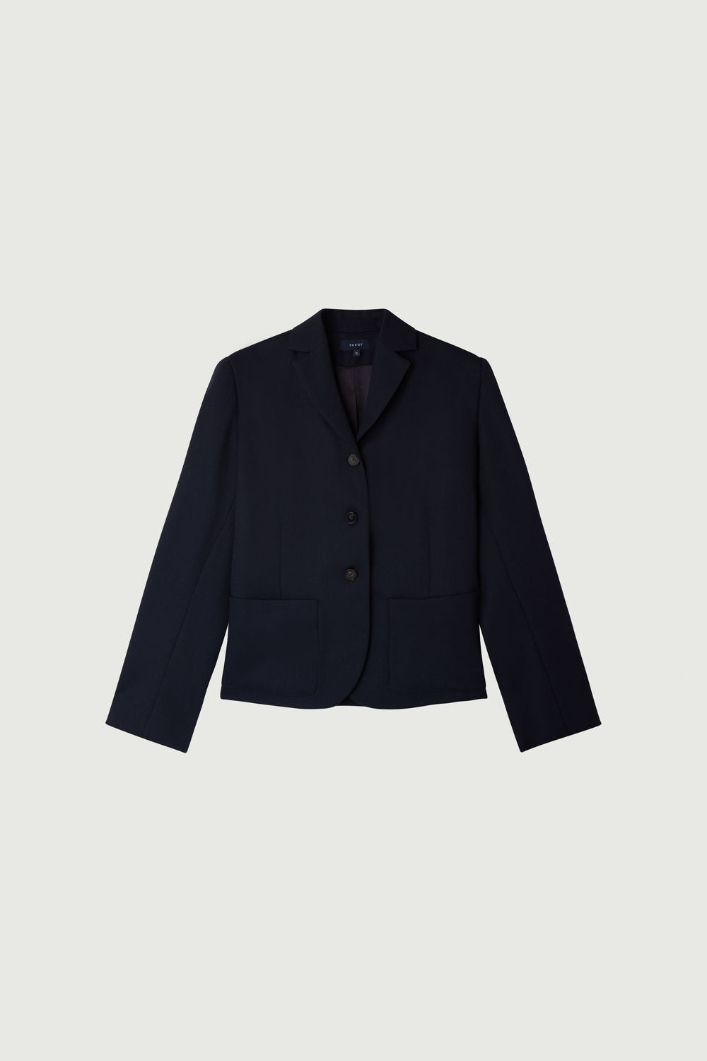 Veste de tailleur cintrée en gabardine de laine