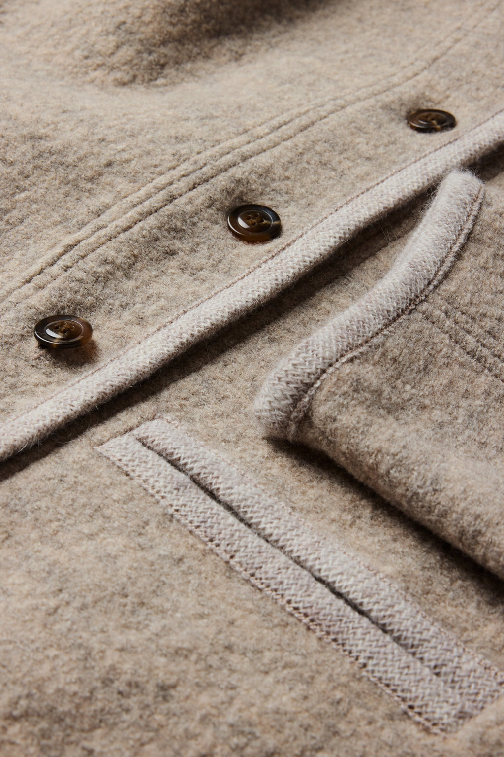 Veste en laine bouillie