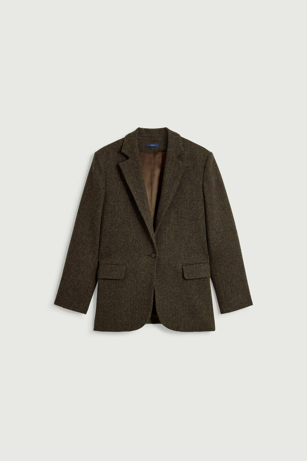 Blazer à simple boutonnage en tweed