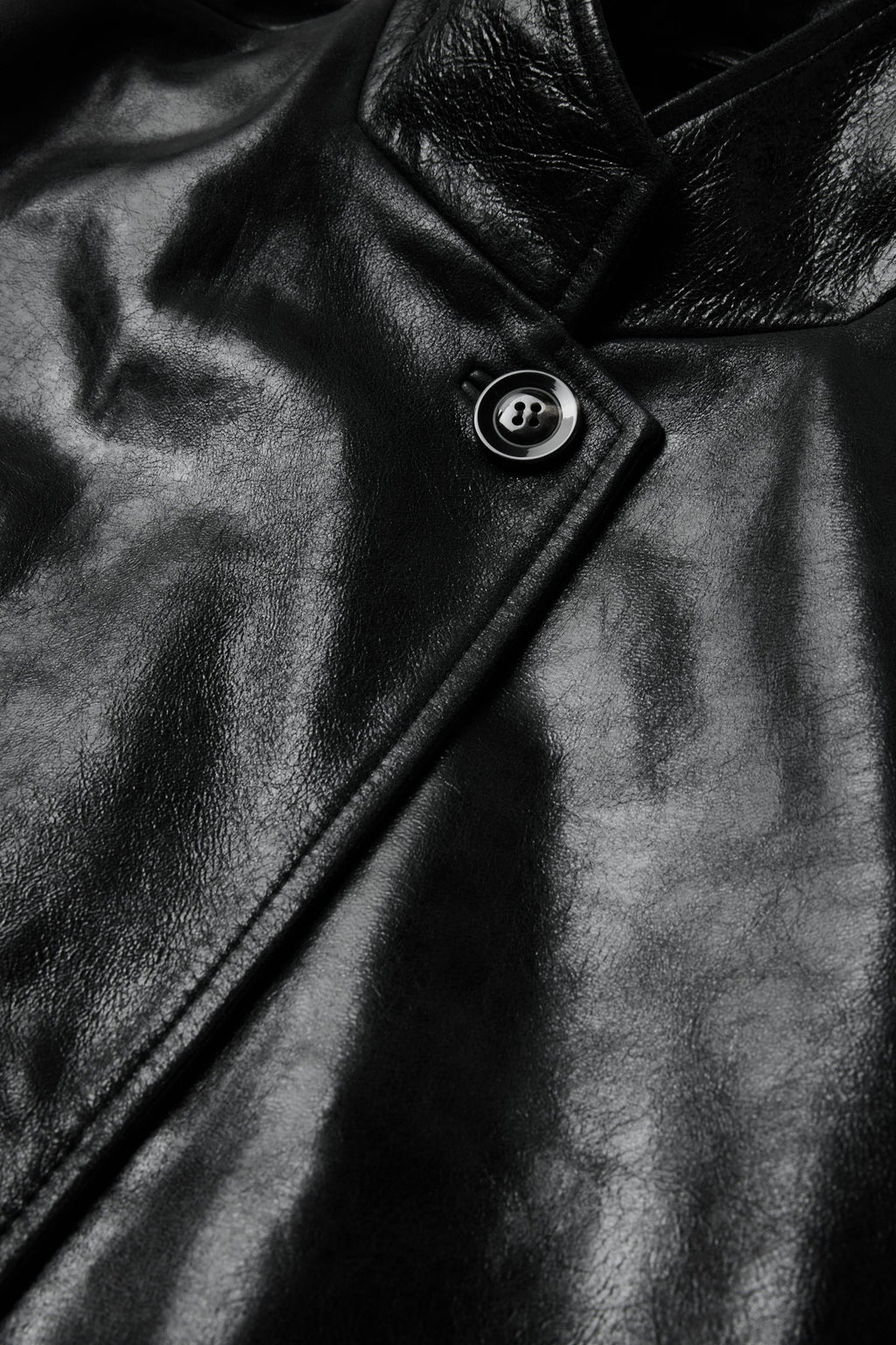 Blazer en cuir glacé vieilli