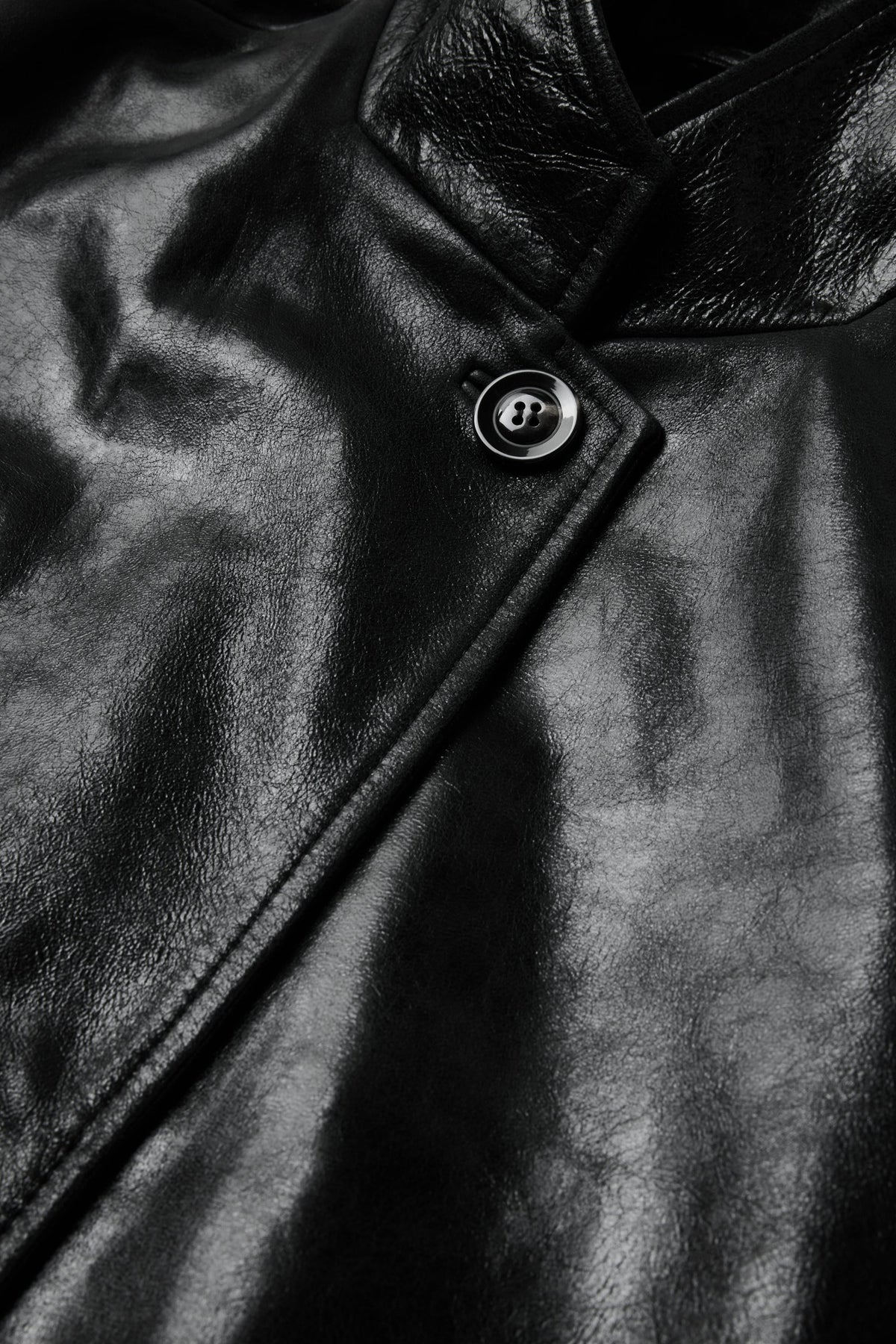 Blazer en cuir glacé vieilli
