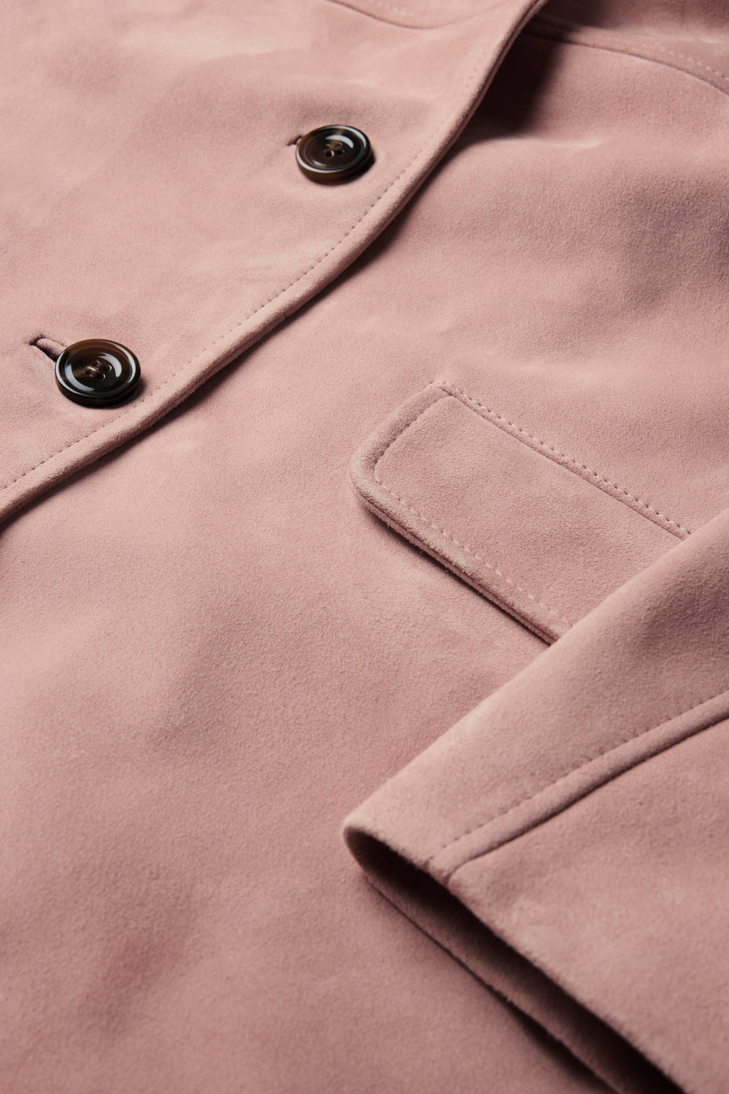 Veste boutonnée en croûte de cuir